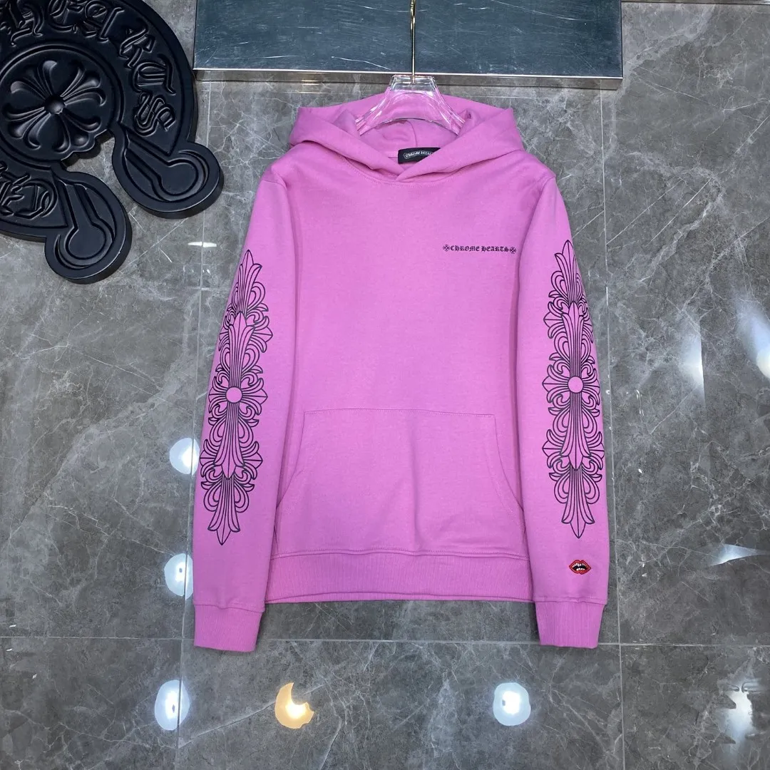 P246 Chrome Hearts Autumn and Winter 2025 simultaneous sale at counters❤️Limited edition Chrome Hearts Mattyboy graffiti spider web hoodie sweatshirt Imported environmentally friendly glue printing and dyeing Improved customized version 1:1 460g High weight fabric Recommended color: Customized graffiti color purple Code numbers: S, M, L, XL